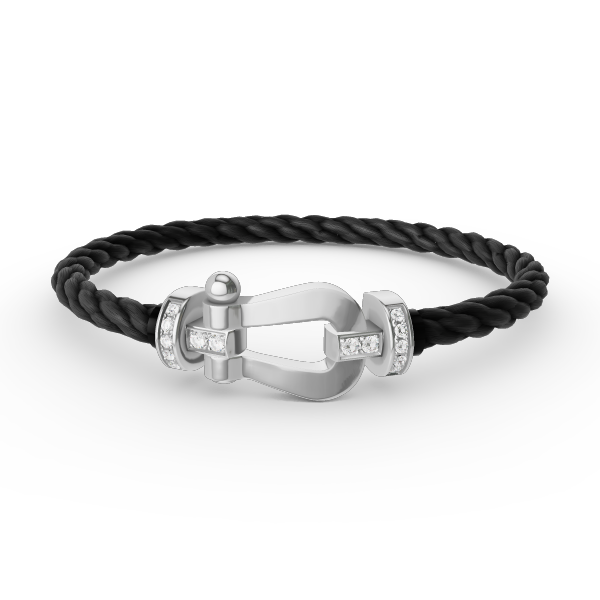 ¡®Veyra Jewelry¡¯FORCE LARGE HORSESHOE HALF DIAMOND BRACELET SILVER