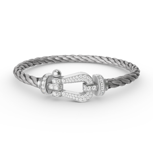 ¡®Veyra Jewelry¡¯FORCE LARGE HORSESHOE FULL DIAMOND BRACELET SILVER